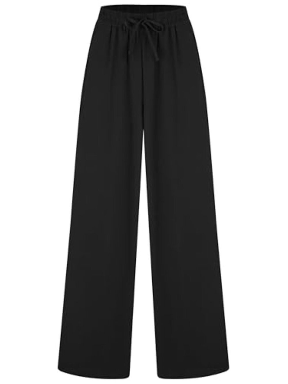 High Waist Wide Leg Palazzo Lounge Pants with Drawstring